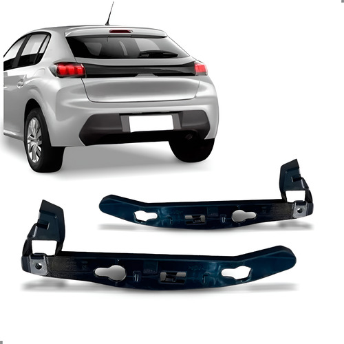 Par Suporte Guia Parachoque Traseiro Peugeot 208 2020 A 2025