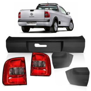 Kit Parachoque Saveiro G5 + Lanternas 2010 2011 2012 2013