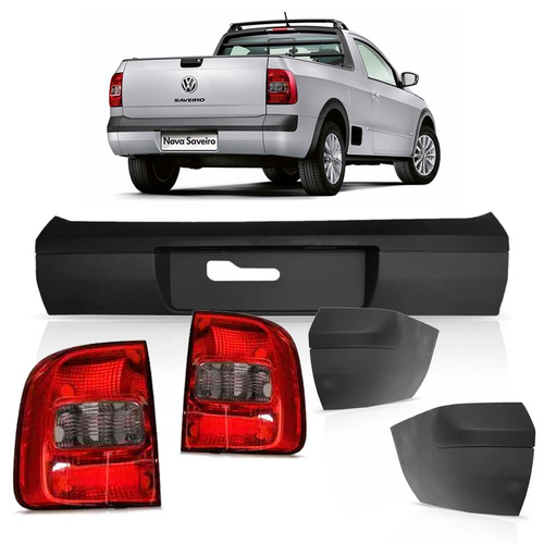 Kit Parachoque Saveiro G5 + Lanternas 2010 2011 2012 2013