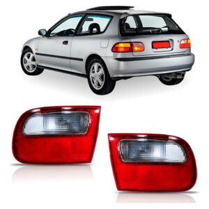 Par Sinaleira Traseira Civic Hatch 1992 93 94 95 Tampa Malas Vermelho