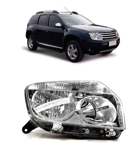 Farol Duster 2010 A 2014 Cromado 1ª Linha Direito/passageiro
