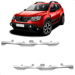 Par Moldura Grade Radiador Central Duster 2021 A 2024 Cromado