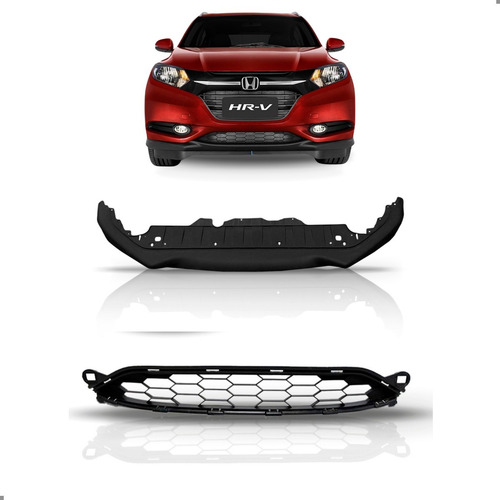 Saia Spoiler Para Hrv 2015 A 2018 Com Grade Central Preto
