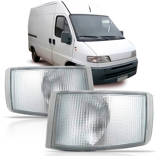 Par Lanterna Dianteira Sinaleira Fiat Ducato 94 Até 2004 Cristal