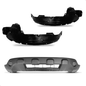 Kit Spoiler Parachoque Crv 2007 A 2009 Com Par Asa Urubu Preto