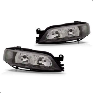 Kit Parachoque Vectra 1996 A 1999 Par Farol Mascara Negra Preto