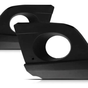 Par Moldura Milha Auxiliar Saveiro Cross 2010 A 2013 C/furo Preto Ambos Os Lados