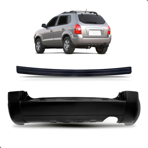 Kit Parachoque Traseiro Para Tucson 2005 A 2015 Com Pisante