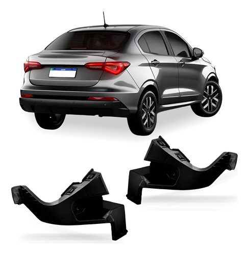 Par Suporte Guia Parachoque Traseiro Cronos 2018 A 2026