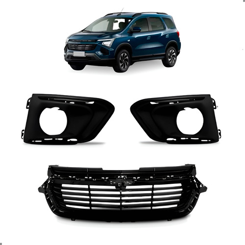 Kit Grade Para Spin 2019 A 2024 Superior E Laterias C/ Furo Preto