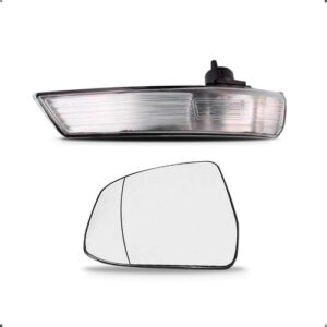 Kit Lente E Pisca Retrovisor Focus 2009 A 2013 Lado Esquerdo Preto