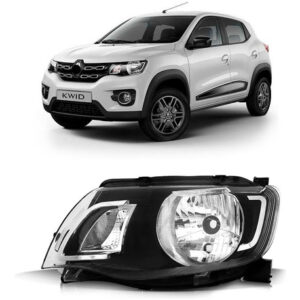 Farol Manual Kwid 2017 A 2022 Black 1ª Linha - Esquerdo/motorista