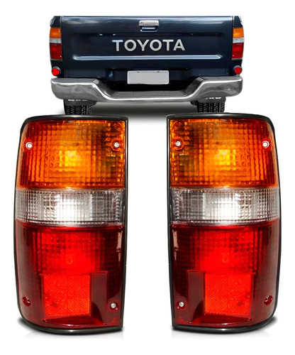 Par Sinaleira Traseira Hilux 4x4 92 1993 94 95 96 1997 1998 Vermelho