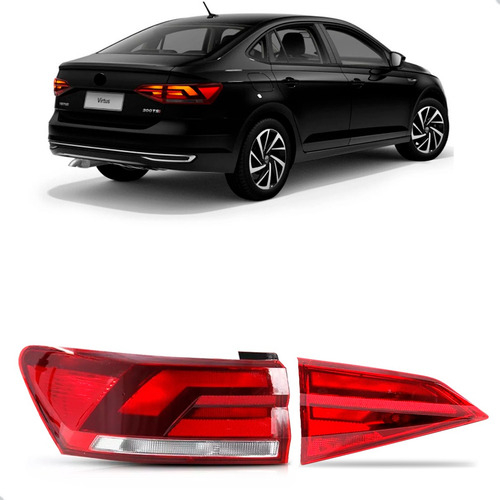 Jogo Sinaleira Virtus 2018 A 2022 Canto E Tampa L. Esquerdo Esquerdo/motorista Vermelho