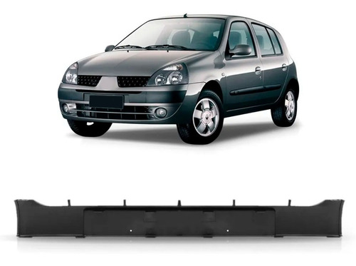 Moldura Parachoque Dianteiro Clio 03 2004 2005 2006 Central Preto