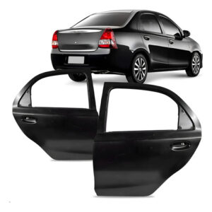 Par Porta Traseira Etios Sedan 2017 A 2021 Traseira Preto