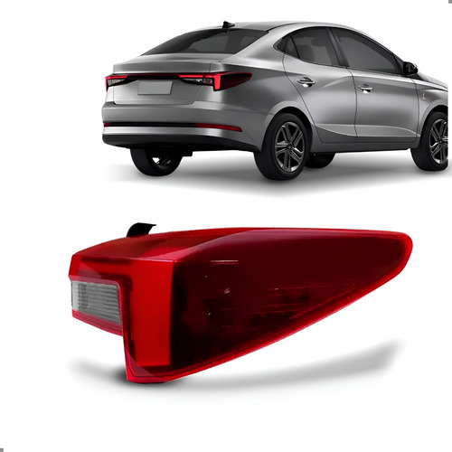 Lanterna Para Hb20 2023 2024 2025 Canto Com Led 1ª Linha - Direito/passageiro - Vermelho