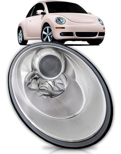 Farol New Beetle 2007 A 2012 Eletrico Sem Motor 1ª Linha - Direito/passageiro