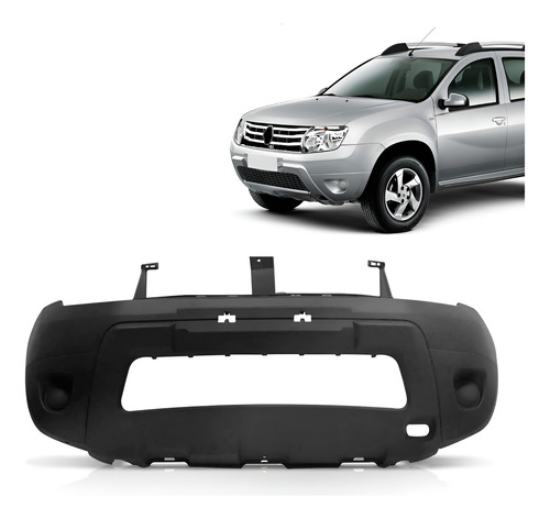 Parachoque Dianteiro Para Duster 2010 A 2015 S/furo Preto Preto
