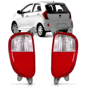 Par Sinaleira Traseira Picanto 2012 A 2017 Parachoque Tras Direito/passageiro Vermelho