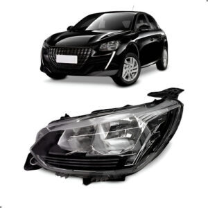 Farol Para Peugeot 208 2020 21 22 23 2024 04 Furos 1ª Linha Esquerdo/motorista