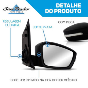 Par Retrovisor Eletrico Fox 2010 11 12 13 2014 Com Pisca