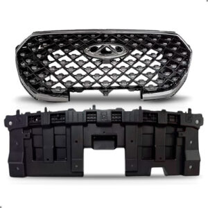 Grade Radiador Para Tiggo 8 Pro 2022 A 2025 Moldura Cromada Preto