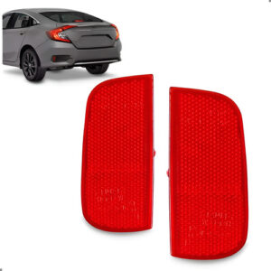 Par Refletor Parachoque Para Civic 2017 A 2021 Traseiro Ambos