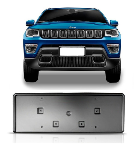 Suporte Placa Compass 2017 2018 2019 2020 2021 Preto
