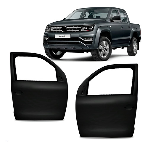 Par Porta Dianteira Vw Amarok 2009 2010 2011 2012 A 2015 Dianteira Preto