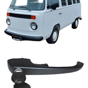 Macaneta Externa Porta Diant Com Chave Kombi Clipper Camin Cor Preto