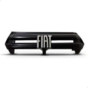 Tela Frontal Radiador Mobi 21 A 23 Preta C/ Emblema Cromado