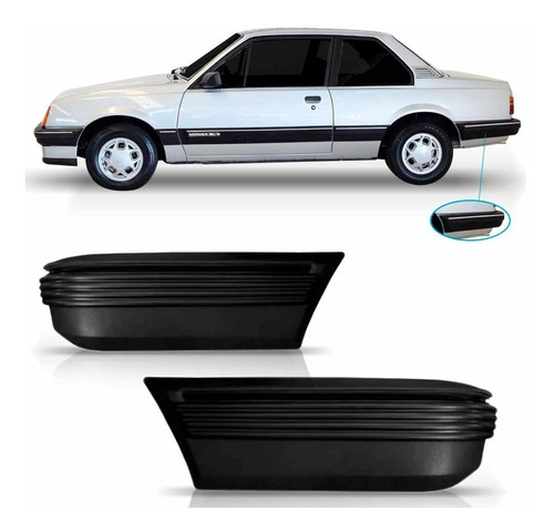 Par Ponteira Parachoque Traseiro Monza 1983 Até 1990