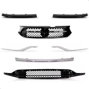 Tela Frontal Para Fiat Crono 20 19 18 17 Black Piano C/friso Preto