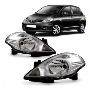 Par Farol Dianteiro Tiida 2007 A 2013 C/ Sinaleira Cristal