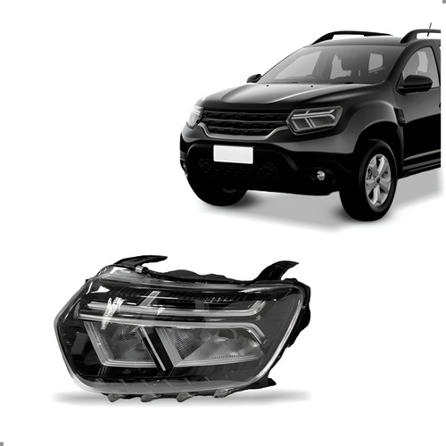 Farou Para Renault Duster Com Led 2025 A 2026 Esquerdo/motorista