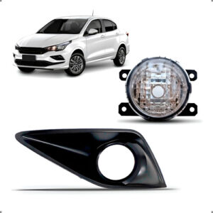 Farol Milha Para Cronos 2017 A 2025 Moldura Grade Esquerdo Preto