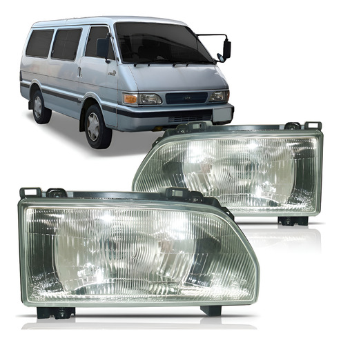 Farol Besta 1992 1993 1994 Lente Raiada 1ª Linha - Esquerdo/motorista