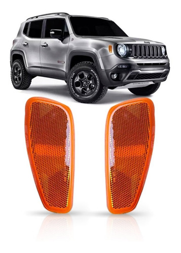 Par Pisca Seta Lateral Paralama Jeep Renegade 2015 2016 2017 Âmbar