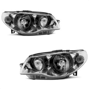 Par Farol Cromado Palio Celebration Aro Negro 2004 A 2013 Direito