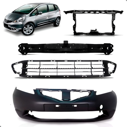 Kit Frente Para New Fit 2009 2010 2011 2012 Preto