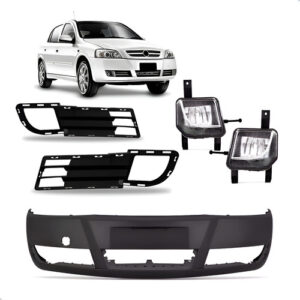 Kit Envolvente Dianteiro Astra 2003 A 2012 C/grades E Milhas - Preto