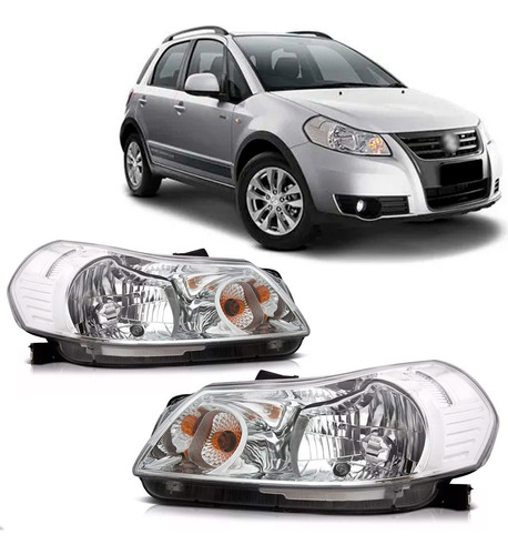 Par Farol Dianteiro Suzuki Sx4 2008 A 2015 Manual