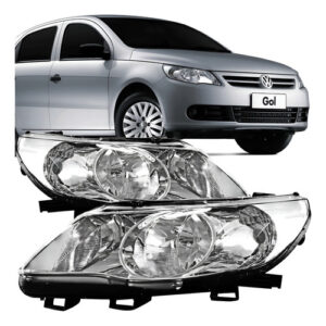 Par Farol Gol G5 Saveiro Voyage 09 11 12 13 14 Duplo Cromado Direito E Esquerdo