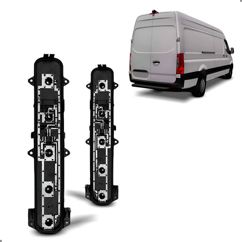 Par Circuito Lanterna Traseira Para Iveco 2020 A 2025 Ambos Lados Preto