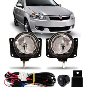 Kit Farol Milha Neblina Siena 2012 2013 14 2015 El Com Grade Transparente