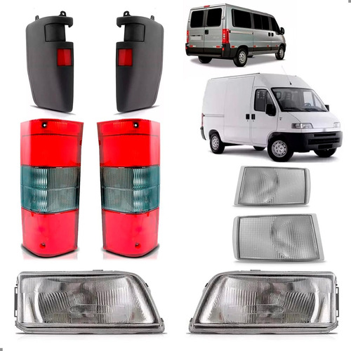 Kit Para Fiat Ducato 1995 A 2005 Iluminação E Ponteiras