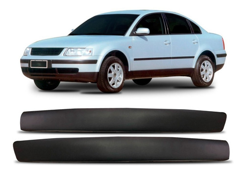 Par Friso Borrachão Parachoque Dianteiro Passat 1997 A 2000. Preto