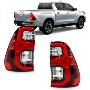Par Sinaleira Traseira Hilux Srv 2021 2022 C/ Led Vermelho