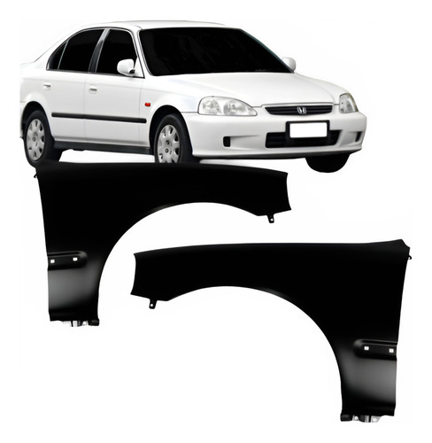 Par Paralama Civic 1996 1997 1998